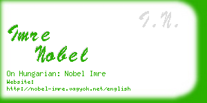 imre nobel business card